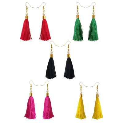 Stylish Small Tassel Earring Combo For Women